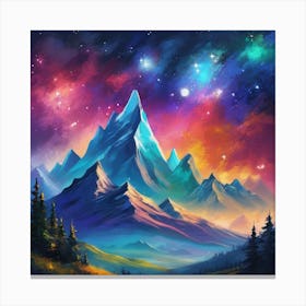 Mountain Landscape Painting 1 Canvas Print