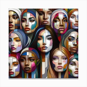 Portrait Of Women Canvas Print