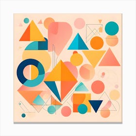 Abstract colorful Geometric Shapes Canvas Print