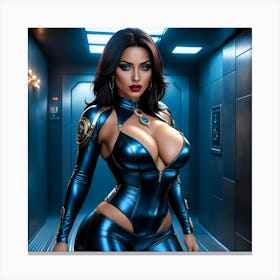 Sexy Space Woman Canvas Print
