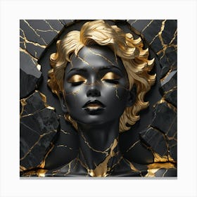 Gold And Black Canvas Print