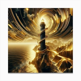 Golden Lighthouse 1 Canvas Print