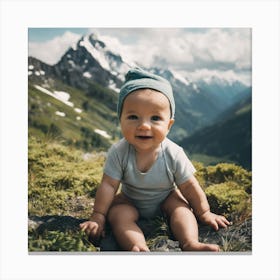 Baby In The Mountains Canvas Print