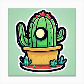 Cactus Sticker 7 Canvas Print