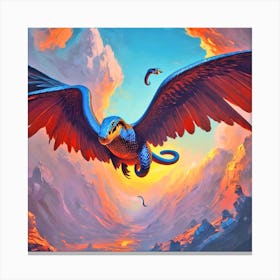 Dragon In Flight 2 Canvas Print