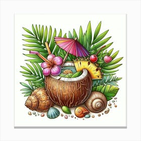 Tropical cocktail 10 Canvas Print