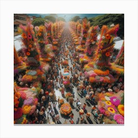 Flower Parade In Brazil Canvas Print