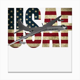 Usaf B 36 Peacemaker Us Flag Airforce Canvas Print