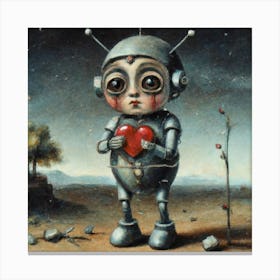 Hieronymus Bosch Oil Painting Of Cute Whimsical Canvas Print