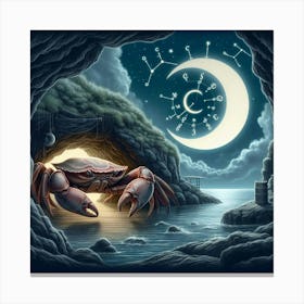 Crab In The Cave 18 Canvas Print