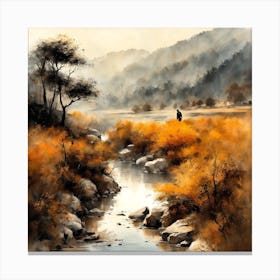 Japanese Landscape Painting (263) Canvas Print