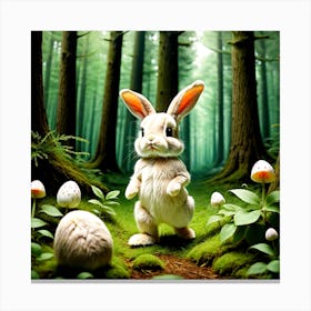 Rabbit In The Forest 11 Canvas Print