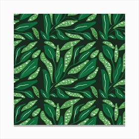 Big Leaves,green,forest,botanical,garden,jungle,abstract Canvas Print