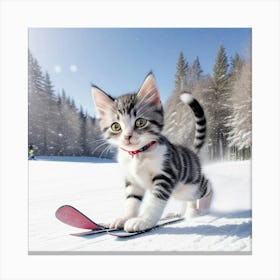 Gatito Posando Canvas Print