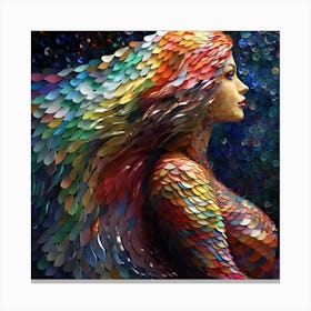 Maraclemente 3d Mosaic Mermaid Vibrant Metallic Colors Beautifu 2f011e9a 7eba 49fc 9a83 84f3c23c1733 Canvas Print