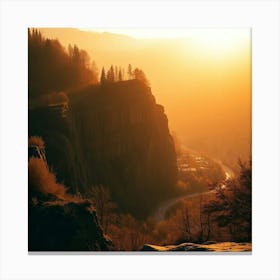 Sunset Over The Mountains 1 Canvas Print