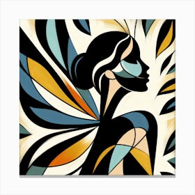 Bold Butterfly Woman Abstract VI 1 Canvas Print