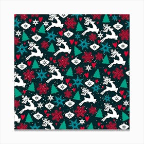 Holiday Season Pattern December Happy Canvas Print