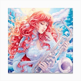 Saxophone Girl 2 Canvas Print