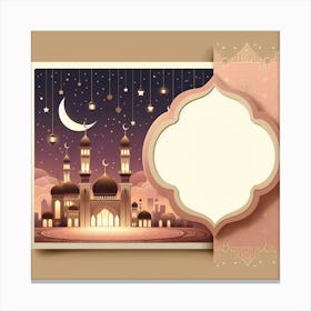 Islamic Ramadan Card Canvas Print