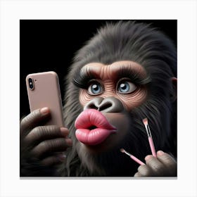 Gorilla Makeup 1 Canvas Print