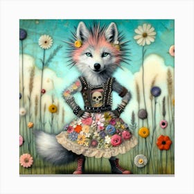 Punk Fox Canvas Print