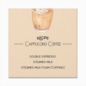 Cappuccino Coffee 1 Canvas Print