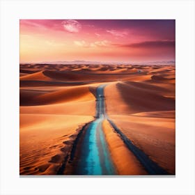 Magic Road On Dessert 8k Canvas Print