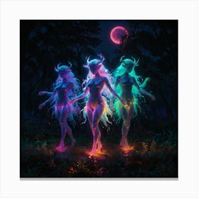 Three Deities In The Forest Canvas Print