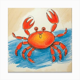 Crab Drawing 2 Canvas Print