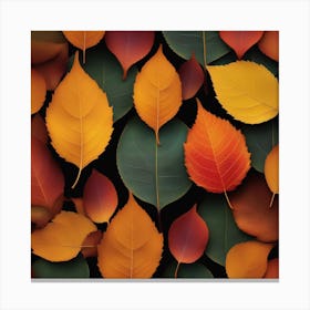 Autumn's Symphony of Leaves 3 Canvas Print