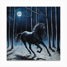 Horse In The Woods 14 Canvas Print