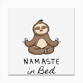 Namaste in Bed Canvas Print
