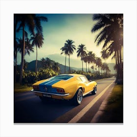 Yellow car 2 Canvas Print