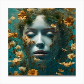 Underwater Portrait Of A Woman Canvas Print