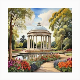 Southward Park London Parks Garden 7 Painting Art Prinr Canvas Print