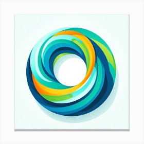 Abstract Swirling Circle Canvas Print