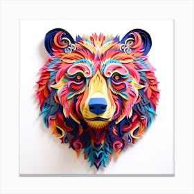 Paper Bear Canvas Print