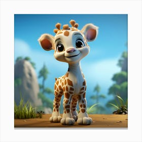 Baby Giraffe 1 Canvas Print