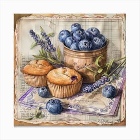 Blueberry Muffins 1 Canvas Print