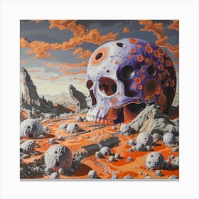 'Skull In Space' 1 Canvas Print