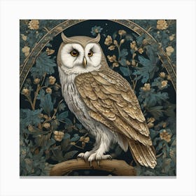 Owl On A Branch 2 Canvas Print