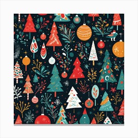 Christmas Tree Pattern 5 Canvas Print