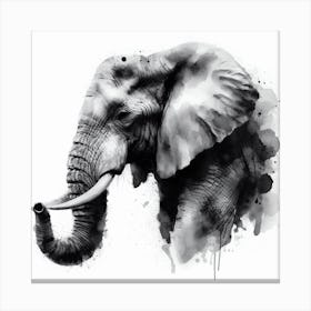 Elephant Watercolour Painting Canvas Print