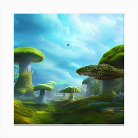 Mushroom Forest 3 Canvas Print