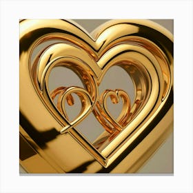 Golden Heart Canvas Print