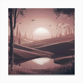 Landscape Painting Canvas Print