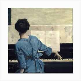 Woman At The Piano 1 Canvas Print