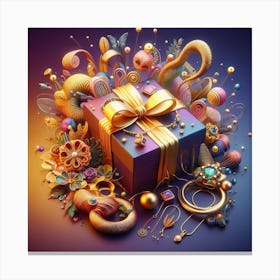 Gift Box Canvas Print