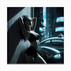 Futuristic Girl 4 Canvas Print